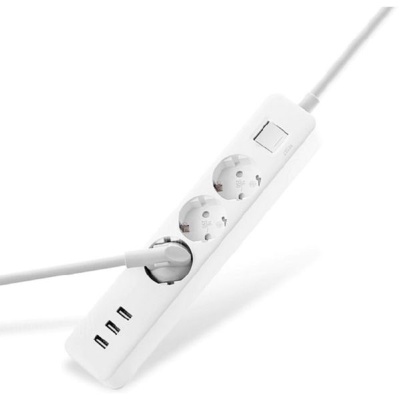 Удлинитель Xiaomi Mi Power Strip 3 Sockets/3 USB ports White Global (Европа) 