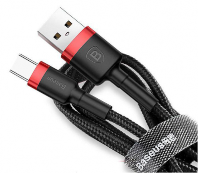 USB кабель Baseus Cafule Cable USB for Type-C (3A/ 1м) Red/Black 
