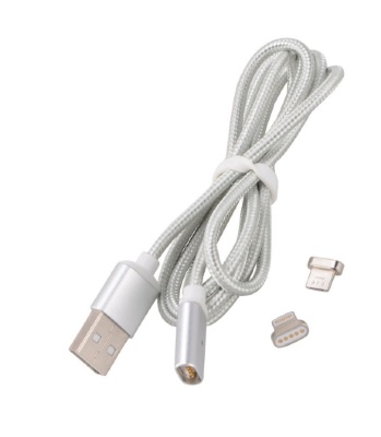 USB кабель для Android Длина: 100 см, цвет: серебристый, длина Micro USB Android адаптера 7мм