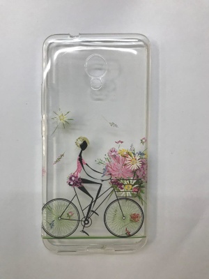 TPU чехол Cute Print для Meizu M5s (Bicycle riding) 
