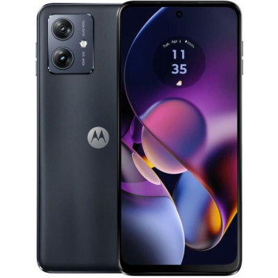 Смартфон Motorola G54 5G (XT2343-6) 12/256Gb NFC Midnight Blue UA Корпус: 161,6x73,8x8,9 мм, 192 г; Скло спереду, пластик ззаду, пластикова рамка; Водовідштовхувальний дизайн • Дисплей: 6,50" IPS LCD, 120 Гц, роздільна здатність 1080x2400 пікселів, співвідношення сторін 20:9, 405 ppi • Чіпсет: Mediatek Dimensity 7020 (6 нм): восьмиядерний (2x2,2 ГГц і 6x2,0 ГГц); IMG BXM-8-256 • Пам'ять: 256 ГБ 12 ГБ RAM; microSDXC (використовується спільний слот для SIM-карти) • ОС/ПЗ: Android 13 • Основна камера: Ширококутна (основна) : 50 МП, f/1.8, 0.61µm, PDAF, OIS; Надширококутна : 8 МП, f/2.2, 118 градусів, 1.12 мкм, АФ • Фронтальна камера: 16 МП, f/2.4, (ширококутна), 1.0µm • Запис відео: задня камера : 1080p@30fps; Фронтальна камера : 1080p@30fps • Акумулятор: 6000mAh; 33 Вт дротовий, PD3.0, QC3+, 50% за 33 хв (рекламується), реверс дротовий • Підключення: 5G; eSIM; Hybrid Dual SIM; Wi-Fi 5; BT 5.3; NFC; FM радіо; роз'єм 3,5 мм • Інше: зчитувач відбитків пальців (збоку); стереодинаміки.