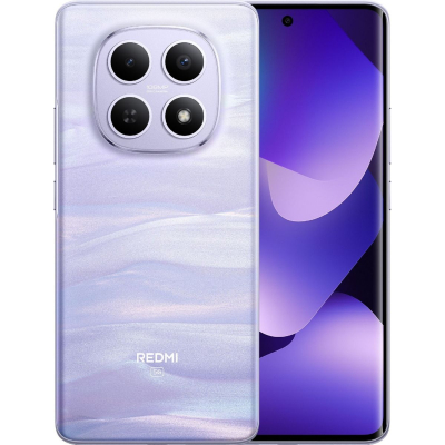 Смартфон Xiaomi REDMI Note 15 5G 6/128Gb Mist Purple (Global Version) (без зарядного пристрою) Корпус: 164,0x75,4x7,4 мм, 178 г; IP66 • Дисплей: 6,77-дюймовий AMOLED, 68B кольорів, 120 Гц, 3840 Гц ШІМ, HDR10+, 800 ніт (типово), 3200 ніт (піково), 1080x2392,19,93:9, 388 ppi • Чіпсет: Qualcomm SM6475-AB Snapdragon 6 Gen 3 (4 нм): восьмиядерний; Adreno 710 • Пам'ять: 128 ГБ 6 ГБ; UFS 2.2; microSDXC (гібрідний слот) • ОС/ПЗ: Android 15, HyperOS 2 • Задня камера: 108 МП, f/1.7, 24 мм, 1/1.67", 0.64 мкм, PDAF, OIS; Надширококутна: 8 МП, f/2.2, 16 мм, 1/4.0", 1.12 мкм • Фронтальна: 20 МП, f/2.2, 21 мм (ширококутна), 1/4.0 дюйма • Відеозапис: Задня камера: 4K@30 кадрів/с, 1080p@30 кадрів/с, гіроскопічна електронна стабілізація зображення, оптична стабілізація зображення; Фронтальна камера: 1080p@30 кадрів/с • Акумулятор: 5520 мАг; 45 Вт, 18 Вт реверсивний • Підключення: 5G; Wi-Fi 5; BT 5.1; NFC; ІЧ • Вбудований в екран датчик відбитків пальців; стереодинаміки; Віртуальний датчик наближення