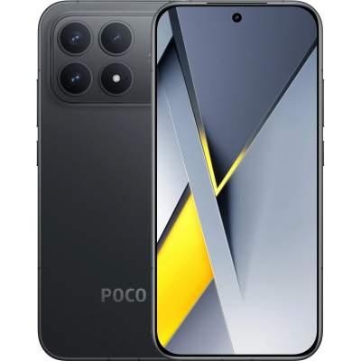 Смартфон POCO F8 Pro 12/512GB Black (Global Version) (із зарядним пристроєм 100 Вт)  Корпус: 157,5x75,3x8,0 мм, 199 г • Дисплей: 6,59-дюймовий AMOLED, 68B кольорів, 2560 Гц ШІМ, 120 Гц • Чіпсет: Qualcomm SM8750-AB Snapdragon 8 Elite: восьмиядерний; Adreno 830 • Пам'ять: 512 ГБ 12 ГБ оперативної пам'яті; UFS 4.1 • ОС/ПЗ: Android 16, HyperOS 3 • Задня камера: Ширококутна (основна) : 50 МП, f/1.9, 24 мм, 1/1.55", 1.0 мкм, PDAF, OIS; Телеоб'єктив : 50 МП, f/2.2, 60 мм, багатонаправлений PDAF, 2.5x оптичний зум; Ультраширококутна : 8 МП, f/2.2, 15 мм, 120˚ • Фронтальна камера: 20 МП, (ширококутна), 1/2.0", 0.8 мкм • Відеозапис: Задня камера : 8K@30 кадрів/с, 4K@30/60 кадрів/с, 1080p@30/60/120/240/960 кадрів/с; Фронтальна камера : 1080p@30/60 кадрів/с • Акумулятор: 6210 мАг; 100 Вт дротовий • Підключення: 5G; eSIM; Wi-Fi 7; NFC; Інфрачервоний порт • Різне: Зчитувач відбитків пальців (під дисплеєм, ультразвуковий); стереодинаміки (з Dolby Atmos).