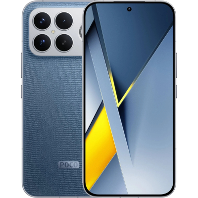 Смартфон POCO F8 Ultra 16/512GB Blue (Global Version) (із зарядним пристроєм 100 Вт)  Корпус: 163,3x77,8x7,9 мм, 218 г • Дисплей: 6,90-дюймовий AMOLED, 68B кольорів, 120 Гц, Dolby Vision, HDR10+, 3500 ніт (пікова) • Чіпсет: Qualcomm SM8850-AC Snapdragon 8 Elite Gen 5 (3 нм): восьмиядерний; Adreno 840 • Пам'ять: 512 ГБ 16 ГБ оперативної пам'яті • ОС/ПЗ: Android 16, HyperOS 3 • Задня камера: Ширококутна (основна) : 50 МП, f/1.7, 23 мм, 1/1.31", 1.2 мкм, двопіксельна PDAF, OIS; Телеоб'єктив : 50 МП, f/3.0, 115 мм, 1/2.76", 0.64 мкм, PDAF (30 см - ∞), OIS, 5-кратний оптичний зум; Ультраширококутна : 50 МП, f/2.4, 18 мм, 102˚, 1/2.88", 0.61 мкм • Фронтальна камера: 32 МП, f/2.2, 21 мм (ширококутна), 1/3.4", 0.61 мкм • Відеозапис: Задня камера : 8K@30 кадрів/с, 4K@30/60 кадрів/с, 1080p@30/60/120/240/960 кадрів/с, 720p@1920 кадрів/с, гіроскопічна стабілізація зображення, HDR10+; Фронтальна камера : 4K@30 кадрів/с, 1080p@30/60 кадрів/с • Акумулятор: 6500 мАг; 100 Вт дротовий • Підключення: 5G; Wi-Fi 7; BT 5.4, LHDC 5.0, ASHA, MIHC; NFC; Інфрачервоний порт • Різне: Зчитувач відбитків пальців (під дисплеєм, ультразвуковий); стереодинаміки (з Dolby Atmos).