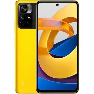 Смартфон Poco M4 Pro 5G 6/128Gb Yellow (Global Version) Смартфон • 2 SIM + картка пам'яті • екран: 6,6" • IPS • 2400x1080 • вбудована пам'ять: 128 ГБ • оперативна пам'ять: 6 ГБ • процесор: Mediatek Dimensity 810 • ОС: Android 11 • акумулятор: 5000 мАгод (незнімний) • камера: 50 (f/1.8, ширококутна) + 8 (f/2.2, 119 градусів, надширококутна) Мп • NFC: + • 11.2021
