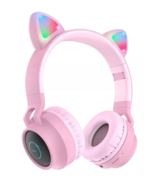 Навушники з мікрофоном Hoco W27 Cat Ear Pink
