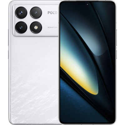 Смартфон Poco F6 Pro 12/512Gb NFC White (Global Version) Корпус: 160,9x75,0x8,2 мм, 209 г; скло ззаду та спереду, алюмінієва рама, рейтинг IP54 // Дисплей: 6,67" AMOLED, 68B кольорів, 120 Гц, Dolby Vision, HDR10+, 700 ніт (тип), 1200 ніт (HBM), 4000 ніт (пікова), 1440x3200 пікселів, 20:9, 526 ppi // Чіпсет: Qualcomm SM8550-AB Snapdragon 8 Gen 2 (4 нм): Восьмиядерний (1x3,2 ГГц Cortex-X3 & 2x2,8 ГГц Cortex-A715 & 2x2,8 ГГц Cortex-A710 & 3x2,0 ГГц Cortex-A510 ); Адрено 740 // Пам'ять: 512 ГБ 12 ГБ RAM; UFS 4.0 // ОС/ПЗ: Android 14, HyperOS // Основна камера: Ширококутна (основна) : 50 МП, f/1,6, 1/1,55", 1,0 мкм, багатоспрямований PDAF, OIS; Надширококутна : 8 МП, f/2,2; Макро : 2 МП, f/2,4 // Фронтальна камера: 16 МП, (ширококутна) // Зйомка відео: Задня камера : Є; Фронтальна камера : 1080p@30/60fps, гіро-EIS // Акумулятор: 5000mAh; 120 Вт дротовий, PD3.0, QC3+ // Підключення: 5G; Подвійна SIM; Wi-Fi регіон; BT 5.3; NFC; Інфрачервоний порт // Інше: сканер відбитків пальців; стереодинаміки.