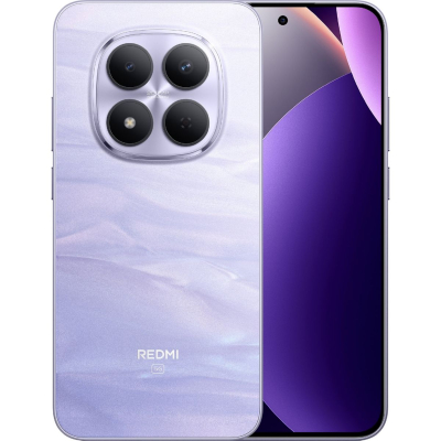 Смартфон Xiaomi REDMI Note 15 Pro 5G 12/256Gb Mist Purple (Global Version) (with charger 45W) Корпус: 163,6x78,1x8,0 мм, 210 г; (Gorilla Glass Victus 2), IP68/IP69K, ударостійкість до висоти 2,5 м • Дисплей: 6,83 AMOLED, 68B кольорів, 120 Гц, 3840 Гц ШІМ, HDR10+, Dolby Vision, 3200 ніт (пікова), 1280x2772, 19,49:9, 447 ppi • Чіпсет: Mediatek Dimensity 7400 Ultra (4 нм): восьмиядерний (4x2,6 ГГц Cortex-A78 та 4x2,0 ГГц Cortex-A55); Mali-G615 MC2 • Пам'ять: 256 ГБ 12 ГБ; UFS 2.2 • ОС/ПЗ: Android 15, HyperOS 2 • Задня камера: Ширококутна (основна): 200 МП, f/1.7, 23 мм, 1/1.4", 0.56 мкм, багатонаправлений PDAF, OIS; Надширококутна: 8 МП, f/2.2, 15 мм, 120˚, 1/4.0", 1.12 мкм • Фронтальна: 20 МП, f/2.2, 25 мм (ширококутний об'єктив), 1/4.0", 0.7 мкм • Відеозапис: Задня камера : 4K@30 кадрів/с, 1080p@30/60/120 кадрів/с, OIS; Фронтальна: 1080p@30/60 кадрів/с • Акумулятор: 6580 мАг; 45 Вт дротовий • Підключення: 5G; eSIM; Wi-Fi 6; BT 5.4; NFC; ІЧ • Різне: Вбудований в екран датчик відбитків пальців; стереодинаміки