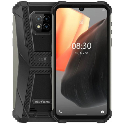 Ulefone Armor 8 Pro 6/128Gb NFC Black (Міжнародна версія) Смартфон • SIM + SIM або картка пам'яті • екран: 6.1" • IPS • 1560x720 • вбудована пам'ять: 128 ГБ • оперативна пам'ять: 6 ГБ • процесор: Mediatek Helio P60 • ОС: Android 11 • акумулятор: 5580 мАг • камера: 16+5+2 Мп • NFC: + • 11.2021