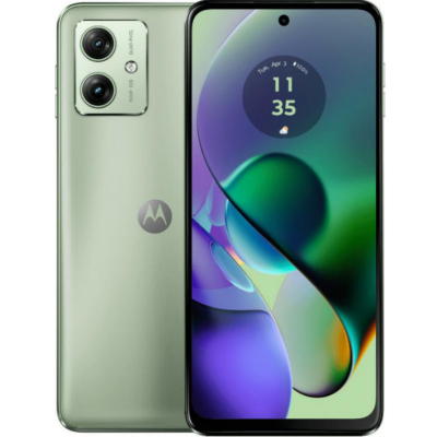 Смартфон Motorola G54 5G (XT2343-6) 12/256Gb NFC Mint Green UA Корпус: 161,6x73,8x8,9 мм, 192 г; Скло спереду, пластик ззаду, пластикова рамка; Водовідштовхувальний дизайн • Дисплей: 6,50" IPS LCD, 120 Гц, роздільна здатність 1080x2400 пікселів, співвідношення сторін 20:9, 405 ppi • Чіпсет: Mediatek Dimensity 7020 (6 нм): восьмиядерний (2x2,2 ГГц і 6x2,0 ГГц); IMG BXM-8-256 • Пам'ять: 256 ГБ 12 ГБ RAM; microSDXC (використовується спільний слот для SIM-карти) • ОС/ПЗ: Android 13 • Основна камера: Ширококутна (основна) : 50 МП, f/1.8, 0.61µm, PDAF, OIS; Надширококутна : 8 МП, f/2.2, 118 градусів, 1.12 мкм, АФ • Фронтальна камера: 16 МП, f/2.4, (ширококутна), 1.0µm • Запис відео: задня камера : 1080p@30fps; Фронтальна камера : 1080p@30fps • Акумулятор: 6000mAh; 33 Вт дротовий, PD3.0, QC3+, 50% за 33 хв (рекламується), реверс дротовий • Підключення: 5G; eSIM; Hybrid Dual SIM; Wi-Fi 5; BT 5.3; NFC; FM радіо; роз'єм 3,5 мм • Інше: зчитувач відбитків пальців (збоку); стереодинаміки
